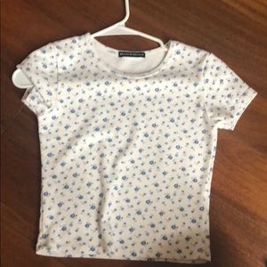 Brandy Melville blue roses top